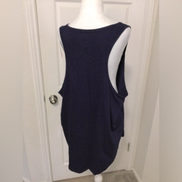 Cowboys Her Way Women's Navy Cowboys Tank Top Size 2X - Picture 3 of 7